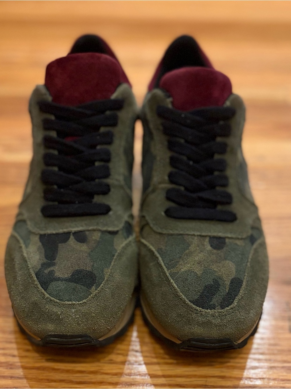 Steve Madden Women’s Olive Green Camo Suede Sneakers - Casual Athletic Style